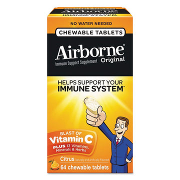 Airborne® Immune Support Chewable Tablet, Citrus, 64 Count freeshipping - TVN Wholesale
